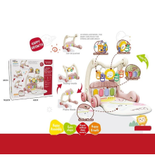 Ходунки 368-45 B (16) 3в1, килимок, музична панель, музика, регулювання гучності, підсвічування, 4 брязкальця, дзеркальце, в коробці