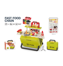 Магазин 668-160 (36) розкладна валіза, муляжі продуктів, іграшкові гроші, наліпки, в коробці