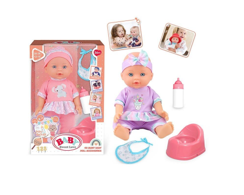 Пупс 7933 D 1 (48) висота 30 хв, п'є, ходить в туалет, горщик, пляшечка, в коробці