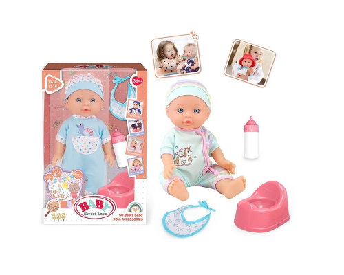 Пупс 7933 D 2 (48) висота 30 хв, п'є, ходить в туалет, горщик, пляшечка, в коробці