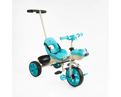 Велосипед 3-х колісний BS-70815 "Best Trike" (1) колеса EVA переднє 10’’, заднє 8’’, сталева рама, УКР. ОЗВУЧУВАННЯ, батьківська ручка, в коробці