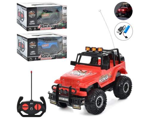 Джип 6067 радіокер., 1:18, акум., 3 кольори, USB, світло, кор., 27-15-13,5 см.
