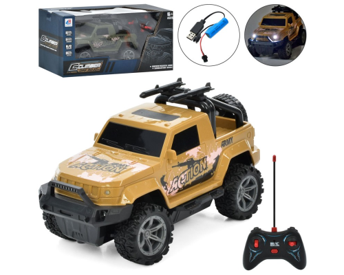 Джип 7032-2 радіокер., акум., 2 кольори, USB, світло, кор., 30-12,5-15 см.