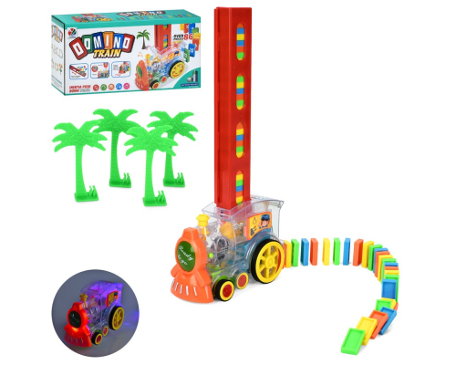 Поїзд 918 їздить, дерева, доміно, 86 дет., муз., світло, бат., кор., 27-14-8 см.