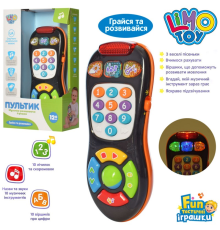 Пульт 7390 UA навч. (цифри, муз. Інстр.), 2 кольори, муз. (укр.), світло, бат., кор., 21-12,5-5,5см.