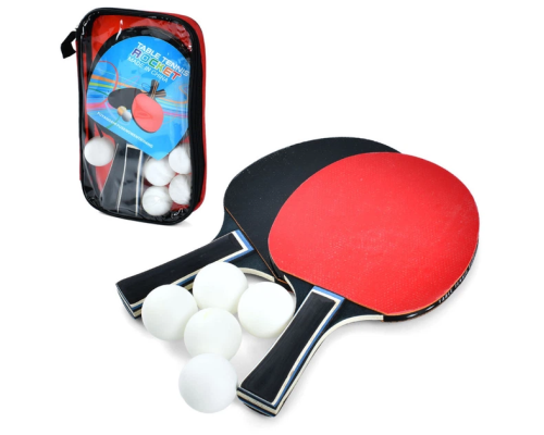 Ракетка MS 4594 настільний теніс/пінг-понг, ракетка 2шт. EVA+гума, м'яч 5шт. 40мм., чохол,17-27-4см.