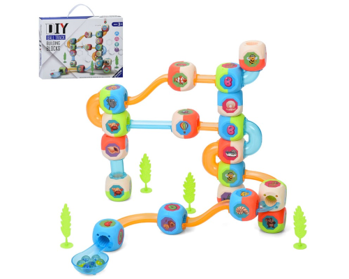 Конструктор 138A-14 лабіринт, блоки, кулі, кор., 31-23-6 см.
