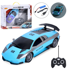 Машина 2256-58 радіокер., акум., 1:16, гумові колеса, USB, 2 види, світло, кор., 43-34-9,5 см.