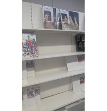 Стелажі білі, 2.2м висота, 1м ширина, глибина полиці 40см, метал, 4 полиці