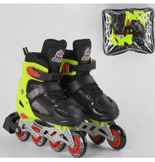 Ролики 50034-S Best Roller / розмір 30-33 / колір САЛАТОВИЙ (6) колеса PVC, ПЕРЕДНЄ КОЛЕСО СВІТЛО, в сумці, d коліс - 6,5 см