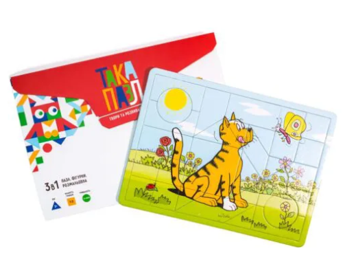 ТАКА ПАЗЛ -набір 3 в 1(червона,котик)