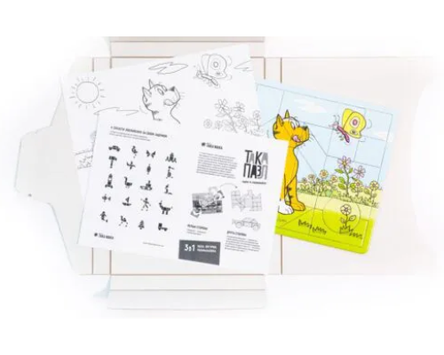 ТАКА ПАЗЛ -набір 3 в 1(червона,котик)