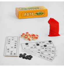 Лото P 00059 (48) 90 бочечок, 24 картки, 40 фішок, мішечок, у коробці
