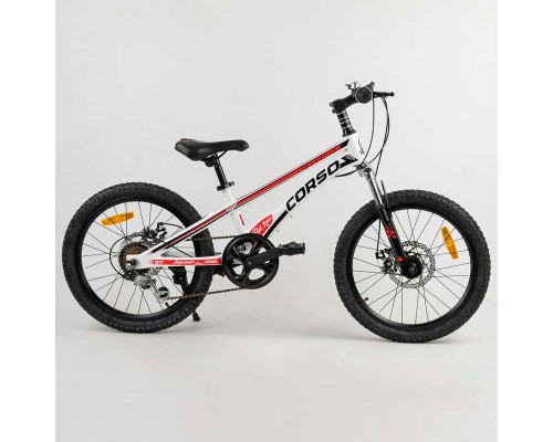 Дитячий спортивний велосипед 20'' CORSO ""Speedline"" MG-56818 (1) магнієва рама, Shimano Revoshift 7 швидкостей, зібраний на 75%.