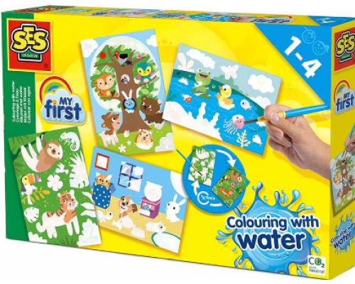 Набір для творчості серії "My first" - ВОДНІ МАЛЮНКИ "ТВАРИНИ" картки, пензлик