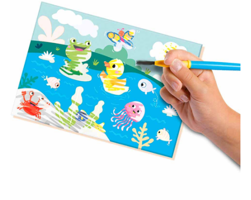 Набір для творчості серії "My first" - ВОДНІ МАЛЮНКИ "ТВАРИНИ" картки, пензлик