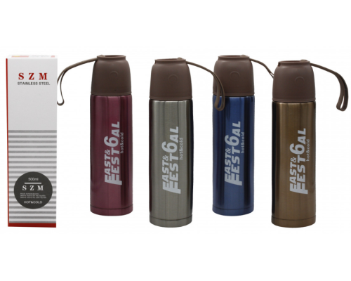 Термос №1708 з англ. надп. 500мл у кор. (60)