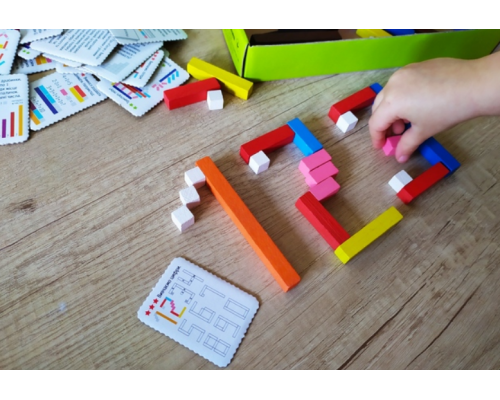 Палички для лічби кольорові 56 шт (за методикою Кюїзенера)