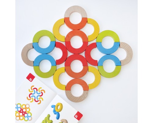 Дерев'яна мозаїка "Веселкові дуги" 24 ел.