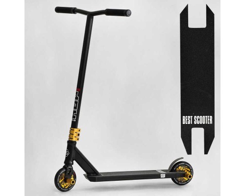 Самокат трюковий N-01801 ""Best Scooter"" (2) ""HOP"", HIC-система, ПЕГИ, алюмінієвий диск та дека, колеса PU, d=120мм, ширина керма 58 см