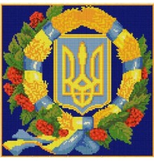 Мозаїка алмазна 5D № Z3501 Герб України 30 * 30см