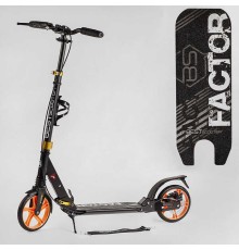 Самокат алюмінієвий Best Scooter BS-98033 (4) ""Factor"", ручне дискове гальмо, діаметр PU коліс - 200мм, 2 амортизатори, підсклянник, в коробці