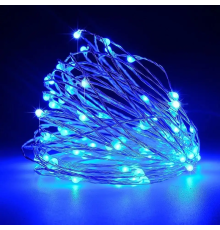 Гірлянда нитка світлодіодна (50л 5метр на батарейці) синій
