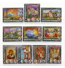 Набір творчості "Алмазний живопис. DIAMOND MOSAIC" DM-01-01,02,03,04 ... 10 вел. (10) "Danko Toys"