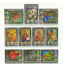 Набір творчості "Діамантовий живопис. DIAMOND MOSAIC" DM-02-01,02,03,04...10 мал. (10) "Danko Toys"