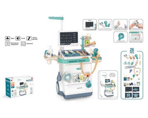 Набір лікаря 660-89 (12) ""Рентген-кабінет"", 26 аксесуарів, підсвічування, звуки, у коробці