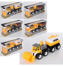 Будтехніка 9943-3-4 інерц., з причепом, рухомі деталі, 6 видів, кор., 30,5-13-8,5 см.