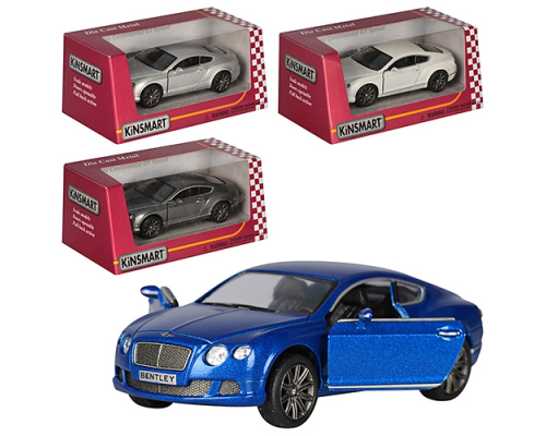 Машинка KT 5369 W інерц., мет., 1:38, відкр. двері, гумові колеса, 4 кольори, кор., 16-7-8,5 см