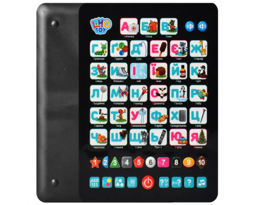 Планшет SK 0019 навч., загадки, цифри, вірші, муз. (укр.), бат., кор., 19,5-25-2 см.