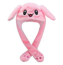 Шапка з вушками, що світяться "Зайчик" рожевий