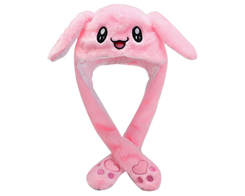 Шапка з вушками, що світяться "Зайчик" рожевий