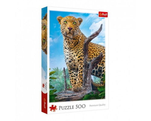 Пазли - (500 елм.) - "Дикий леопард" / Trefl
