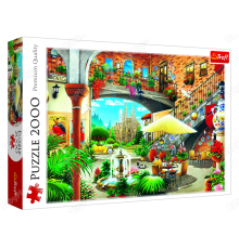 Пазли - (2000 елм.) - "Вид на Барселону" / Trefl