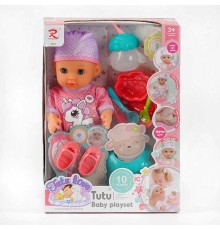 Пупс 9563 (24) ""Tutu Baby playset"", музичний чіп, характерні звуки та фрази, заплющує очі, аксесуари, в коробці