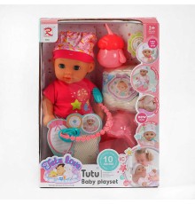 Пупс 9565 (24) ""Tutu Baby playset"", музичний чіп, характерні звуки та фрази, заплющує очі, аксесуари, в коробці