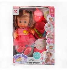 Пупс 9566 (24) ""Tutu Baby playset"", музичний чіп, характерні звуки та фрази, заплющує очі, аксесуари, в коробці