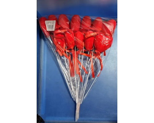 Сувенір у вигляді серця з пенопласту на паличці 7508