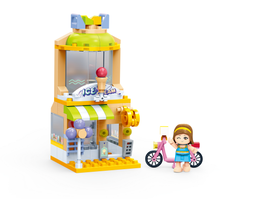 Конструктор "Центральна вулиця" (108 елм.) Будиночок з морозивом / Banbao