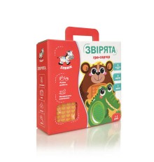 гр Дерев'яна гра ""Звірята"" (укр) ZB 2002-05 (6) ""Vladi Toys"", 6 карток з тваринами, 6 дерев'яних фігурок