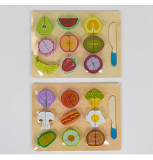 Дерев'яна гра Продукти на липучках С 39457 (60) 2 види