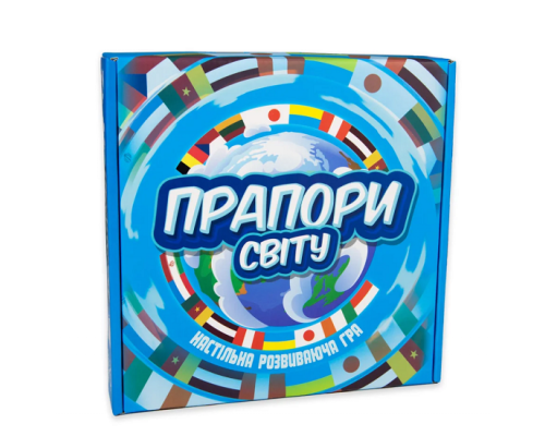 Настільна гра Прапори світу Strateg навчальна українською мовою (648)
