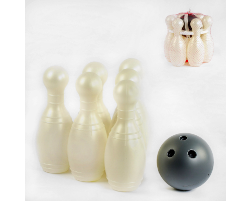 Кеглі "Великі 0282 колір білий (3) "BAMSIC", в сітці