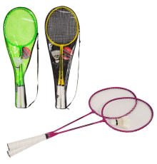 Бадмінтон залізний MS 0774-2 ракетки 2 шт., волан, неон, 3 кольори, чохол, 67-21-3 см.