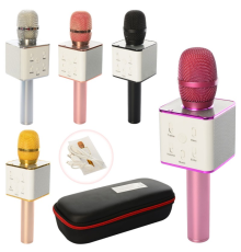 Мікрофон Q7 акум., USB, Bluetooth, мікс кольорів, футляр, 28-11,5-7 см.