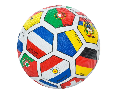 М'яч футбольний VA 0004-1 розмір 5, гума, Grain зернистий, 430-450г., прапори, кул.