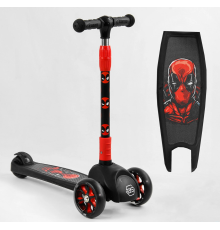 Самокат триколісний 79166 Best Scooter (1) СВІТЛО КОЛІС І ДИСКІВ, складане кермо, передні колеса PU 120х35мм, задні колеса PU 80х48мм